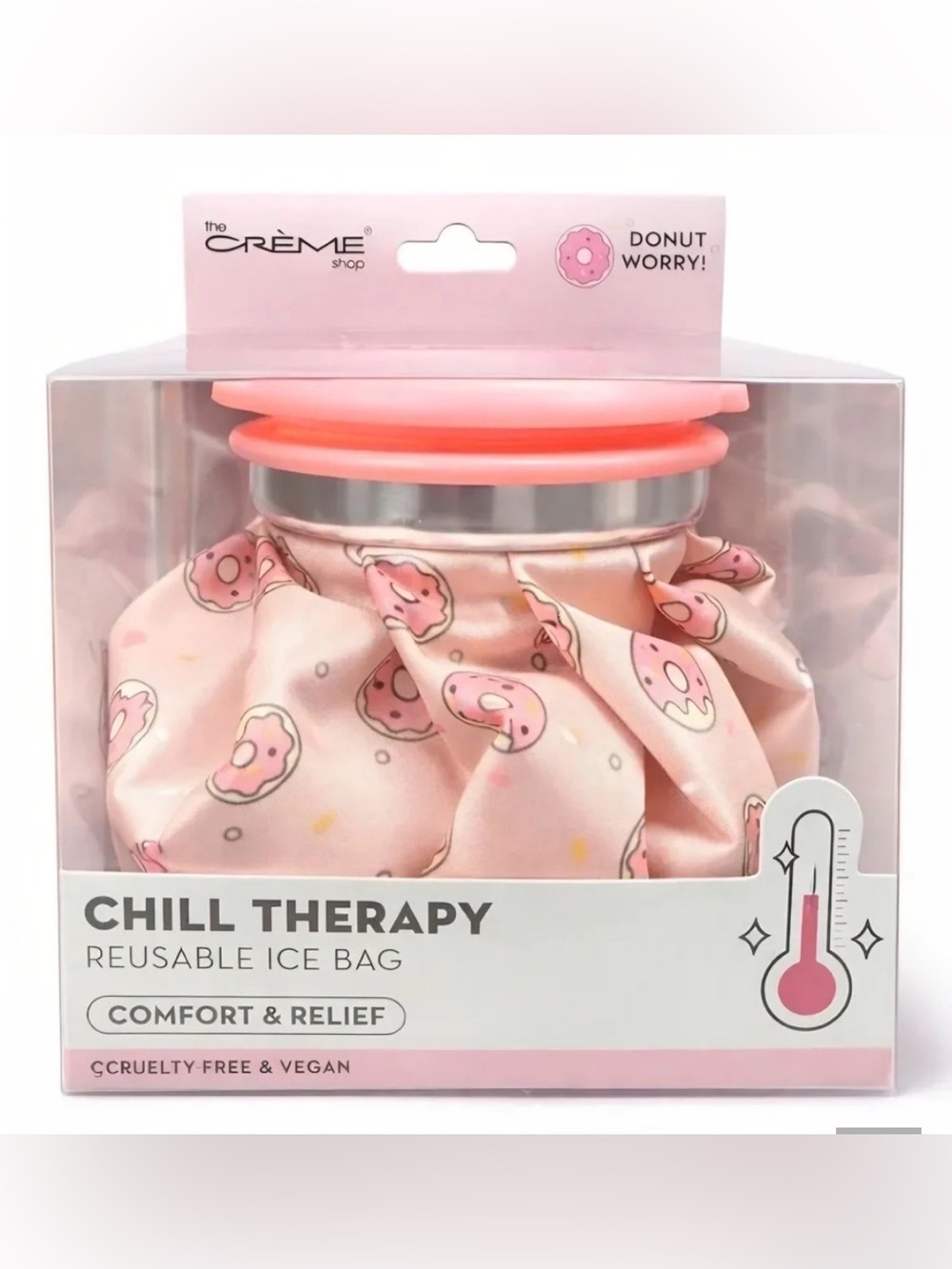 The Crème Shop Pink Donut Chill Therapy Reusable Ice Bag